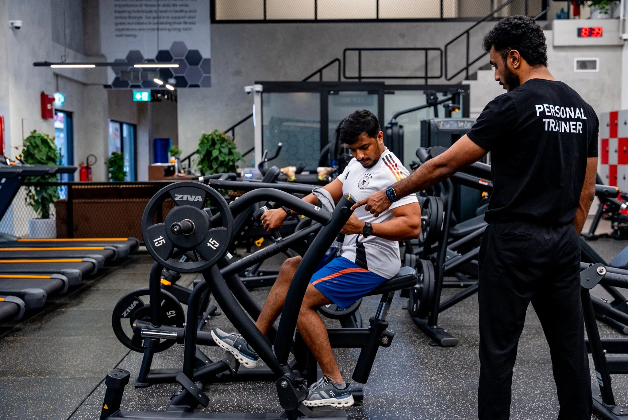 Fitness District sled training on turf, Karama
